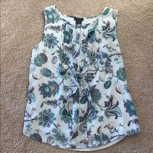 Ann Taylor floral dressy tank sleeveless blouse